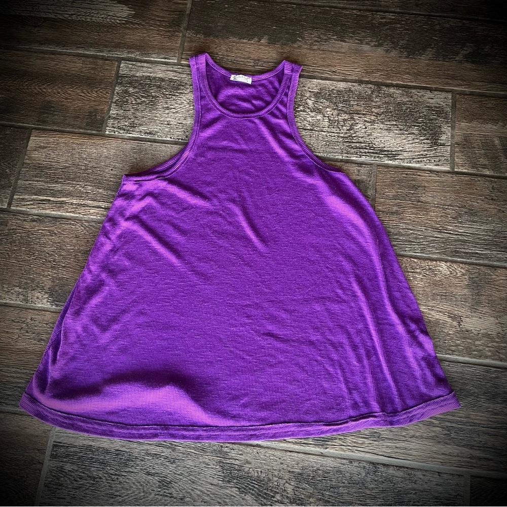 Intimately Free People purple rib knit tank top M